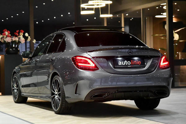 Mercedes-Benz C-Klasse 200 AMG Night ed. Pano, ACC, Keyless, Leder, Camera, Sfeer, Dodeh, CarPlay!