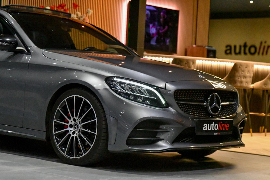 Mercedes-Benz C-Klasse 200 AMG Night ed. Pano, ACC, Keyless, Leder, Camera, Sfeer, Dodeh, CarPlay!