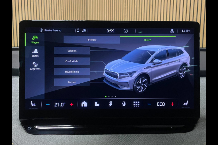 Škoda ENYAQ iV 80|GROTE ACCU|93%SOH|PANO|LEDER|ANDROID/APPLE CARPLAY|CAMERA|NAVI|STOEL+STUURVERWARMING|NL-AUTO|NAP|1e EIG|IN.BTW|