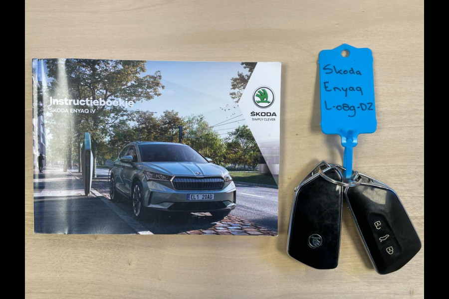Škoda ENYAQ iV 80|GROTE ACCU|93%SOH|PANO|LEDER|ANDROID/APPLE CARPLAY|CAMERA|NAVI|STOEL+STUURVERWARMING|NL-AUTO|NAP|1e EIG|IN.BTW|