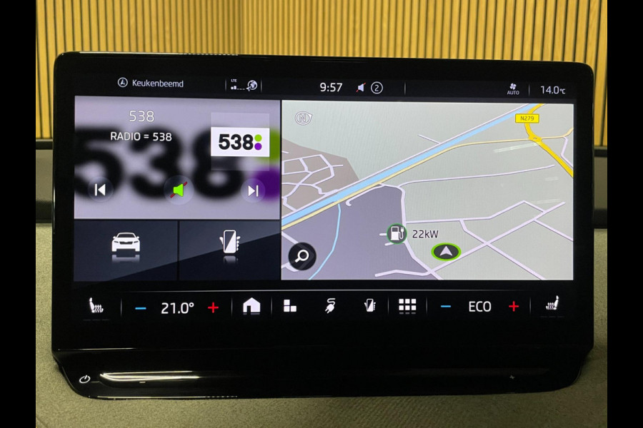 Škoda ENYAQ iV 80|GROTE ACCU|93%SOH|PANO|LEDER|ANDROID/APPLE CARPLAY|CAMERA|NAVI|STOEL+STUURVERWARMING|NL-AUTO|NAP|1e EIG|IN.BTW|