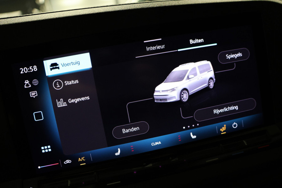 Volkswagen Caddy Cargo 2.0 TDI DSG | L+R Schuifdeur | ACC | Side Assist | Lane Assist | Virtual Cockpit | Camera | CarPlay | Stoelverwarming | LED Koplampen | Sidebars | DAB | Fabrieksgarantie | Facelift model | BPM Vrij