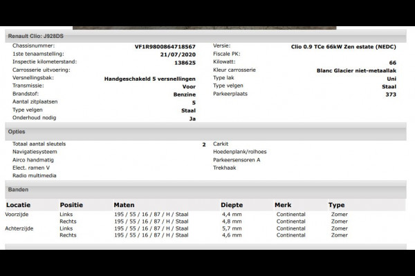 Renault Clio Estate 0.9 TCe Zen 90PK / Trekhaak / Pdc. / Airco / Navigatie / Radio multimedia / Apk 07-2026