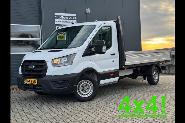 Ford Transit 350 2.0 TDCI 131pk L3 AWD 4x4 Pick-up | Trekhaak 2800KG | 3.66m laadbak | Airco | Cruise | Bluetooth | 1179KG laden