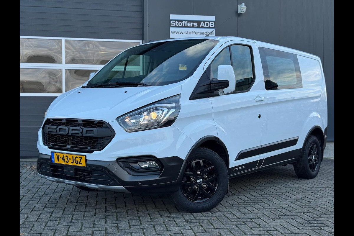 Ford Transit Custom 2.0 TDCI 130pk L1H1 DC Trail | Trekhaak | Navi | Leder | Camera | Winterpack | CarPlay | DAB | 16 inch | 6pers