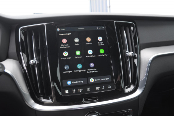 Volvo V60 T6 350PK Automaat AWD Plus Dark / Adaptive cruise control / Elektrische stoelen / Harman Kardon audio / Trekhaak / Pilot assist / BLIS / Stoel en stuur verwarming / Elektrische achterklep / Parkeersensoren met 360 camera / Google infotainment