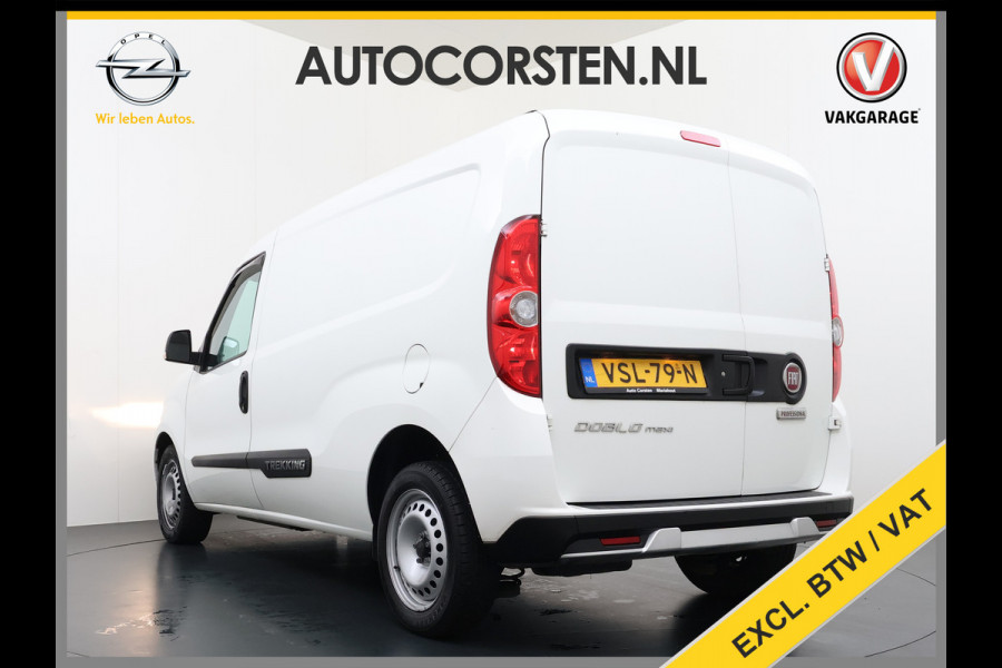 Fiat Doblò Cargo Trekking 1.6JTD 105PK L2H1 3-Peroons Airco Navi* Apple Carplay Android Auto Bluetooth S Trekking Euro 6 Betonplex Vloer Wandbetimmering Schuifdeur Origineel Nederlandse Auto 984kg laadvermogen! 1300kg trekvermogen!