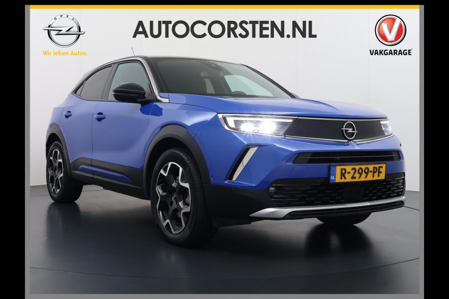 Opel Mokka-e Ultimate 50kWh Leer-Stoel+Massage Adap.Cruise Warmtepomp LED-Matrix Navi Ecc 360°CameraTwo-Tone Lak Apple Carplay Android Auto SOH 91% Keyless Stuur-Stoelverwarming Lmv 18" Lane Assist DAB+ Regen-Lichtsensor Zeer compleet! € 42.000 nieuw! Slechts 1498kg licht!!!