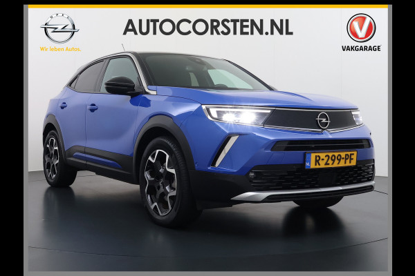 Opel Mokka-e Ultimate 50kWh Leer-Stoel+Massage Adap.Cruise Warmtepomp LED-Matrix Navi Ecc 360°CameraTwo-Tone Lak Apple Carplay Android Auto SOH 91% Keyless Stuur-Stoelverwarming Lmv 18" Lane Assist DAB+ Regen-Lichtsensor Zeer compleet! € 42.000 nieuw! Slechts 1498kg licht!!!