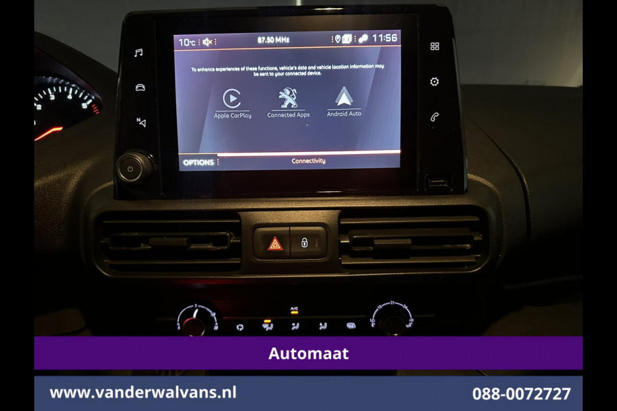 Peugeot Partner 1.5 BlueHDI 131pk Automaat L1H1 Euro6 Airco | 3-Zits | Navigatie | Apple Carplay Android Auto, Parkeersensoren