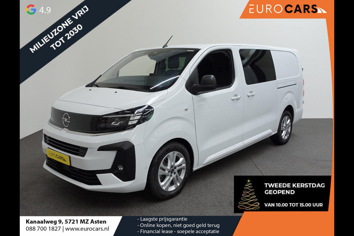Opel Vivaro 2.0 Diesel 180 S&S L3 Automaat Dubbele Cabine 2 schuifdeuren Android Auto/Apple CarPlay Navigatie Keyless Entry&Start Climate Control Camera Cruise Control Houten afwerking laadruimte Trekhaak lichtmetalen velgen