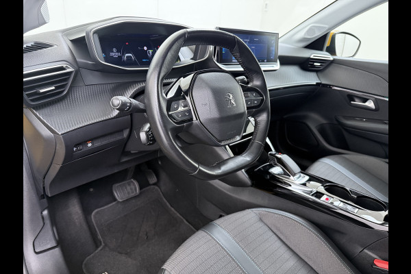 Peugeot e-208 EV 50kWh Navi 360°Camera Apple Carplay Android 1/2 Leer Ecc Cruise Control Allure SOH 90% Lmv 16" Led lane Assist DAB Bluetooth Regen-Lichtsensor Isofix Keyless 1e Eigenaar Origineel Nederlandse Auto