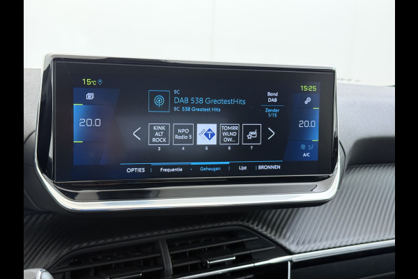 Peugeot e-208 EV 50kWh Navi 360°Camera Apple Carplay Android 1/2 Leer Ecc Cruise Control Allure SOH 90% Lmv 16" Led lane Assist DAB Bluetooth Regen-Lichtsensor Isofix Keyless 1e Eigenaar Origineel Nederlandse Auto