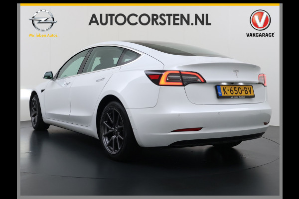 Tesla Model 3 SR Plus 325PK Lmv 18" AutoPilot FSD-3 Leder Pano-dak Adaptive-Cruise Camera's Elektr.-Stuur+Stoelen+Spiegels+Geheugen+Easy-Entry Navi LED Comfortstoelen ACC DAB Voorverwarmen interieur via App Keyless One-Pedal-Drive 1e Eigenaar Origineel Nederlandse Auto