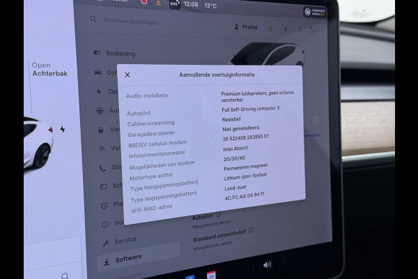 Tesla Model 3 SR Plus 325PK Lmv 18" AutoPilot FSD-3 Leder Pano-dak Adaptive-Cruise Camera's Elektr.-Stuur+Stoelen+Spiegels+Geheugen+Easy-Entry Navi LED Comfortstoelen ACC DAB Voorverwarmen interieur via App Keyless One-Pedal-Drive 1e Eigenaar Origineel Nederlandse Auto