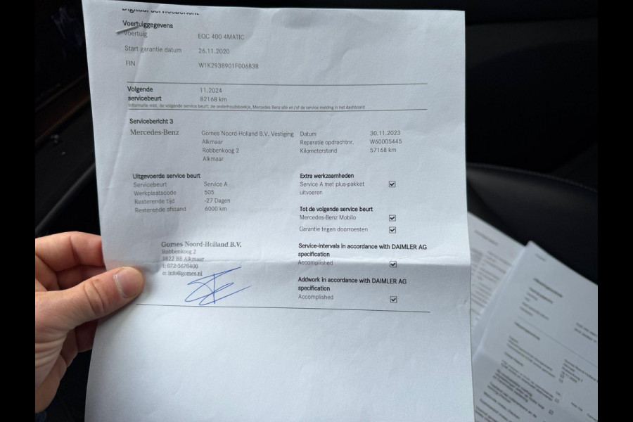 Mercedes-Benz EQC 400 4MATIC Business Solution AMG 80 kWh VAN: €37.900,- VOOR: €35.877,- UW EINDEJAARSVOORDEEL: €2.023,-| ADAPTIVE CRUISE CONTROL| ELEK. ACHTERKLEP| CAMERA