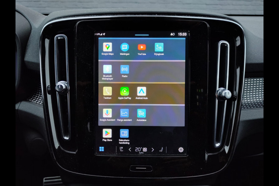 Volvo XC40 Recharge P8 AWD 408pk R-Design SOH 90% Adap.Cruise Navi Ecc Camera Apple Carplay Android Auto Pdc Stoelverwarming Lmv 19" Privacy Glas Google Maps DAB+ Origineel Nederlandse Auto Nieuwprijs  €59.825,- Export - Handel