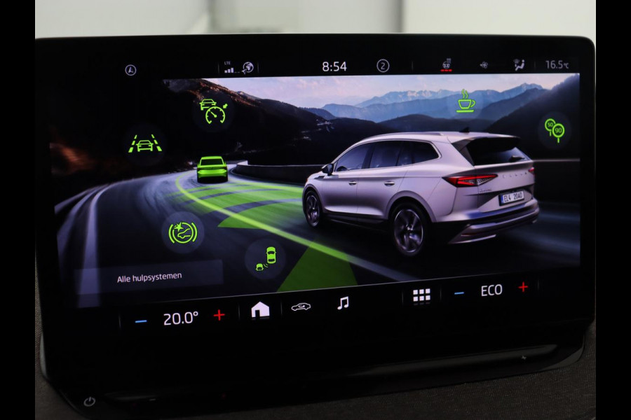 Škoda ENYAQ iV 80 | Warmtepomp | Trekhaak | Matrix LED | Adaptive cruise | Keyless | Camera | Half leder | Stuurverwarming | Memory | Navigatie | Climate control | Dodehoek detectie | Getint glas