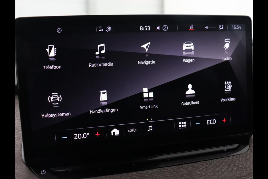 Škoda ENYAQ iV 80 | Warmtepomp | Trekhaak | Matrix LED | Adaptive cruise | Keyless | Camera | Half leder | Stuurverwarming | Memory | Navigatie | Climate control | Dodehoek detectie | Getint glas