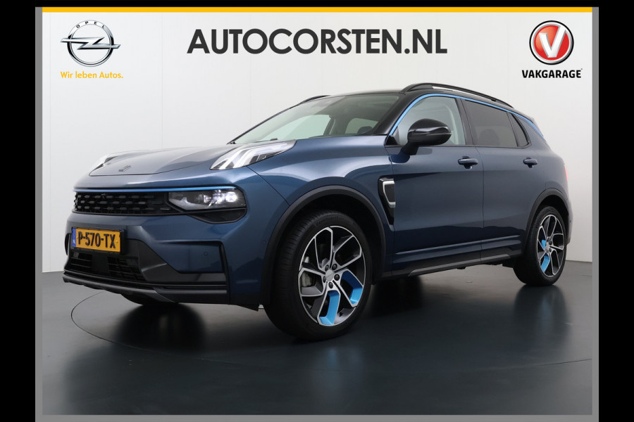 Lynk & Co 01**Gereserveerd** PHEV AUT-7 261pk Pano-Schuifdak Lmv 20" 360°Camera Apple Carplay Android Auto Adap.Cruise Navi Pdc Ecc Keyless Led Plug-In Hybri Elek.Memory.Stoel File assistent Dodehoek detector Elektrisch bedienbare achterklep Rijstrooksensor Wifi Verkeersbord detectie 425Nm koppel 3,7kw laadvermogen  1800kg Trekvermogen 1e Eigenaar Origineel Nederlandse auto!