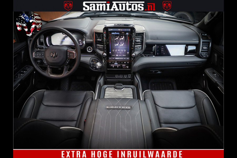 Dodge Ram 1500 Limited Night High Output 540HP 706Nm | Massage + Full Option | De Meest Luxe en Volle Pick-Up in zijn Klasse | Comfortabele Dubbele Cabine met Royale 5 Zitplaatsen | BPM vrij | Nu Leverbaar uit Voorraad | Voorraad Nr 2352 - 7649