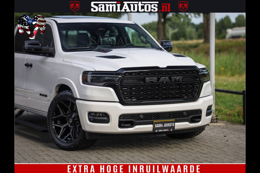 Dodge Ram 1500 Limited Night High Output 540HP 706Nm | Massage + Full Option | De Meest Luxe en Volle Pick-Up in zijn Klasse | Comfortabele Dubbele Cabine met Royale 5 Zitplaatsen | BPM vrij | Nu Leverbaar uit Voorraad | Voorraad Nr 2352 - 7649