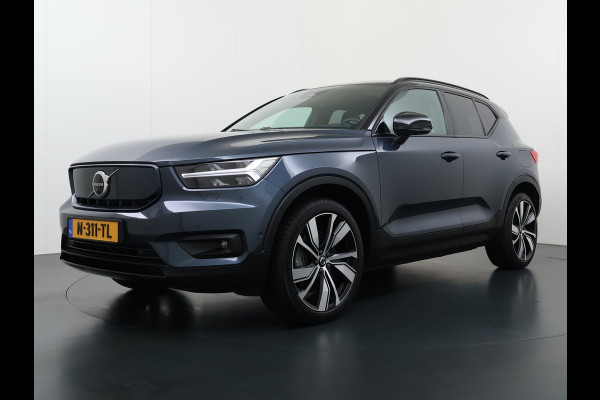 Volvo XC40 232pk *gereserveerd* Recharge Pro 70KwH Pano-Dak SOH 95% Adaptive-Cruise 20" Elektr.-Leer/Alcantara+Verwarmd+Memory Warmtepomp H Led Elek.Achterklep Keyless Full Led Origineel NLse auto! € 54.000,- nieuw. 1e Eigenaar Origineel Nederlandse Auto Dealeronderhouden 1.500KG -Trekvermogen