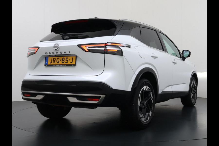 Nissan QASHQAI 1.3 MHEV Xtronic N-Connecta | FABRIEKSGARANTIE| PANO| VOORRUITVERWARMING| STOEL + STUUR VERWARMING| 360 CAMERA| DODE HOEK| HEAD-UP| ELEK. ACHTERKLEP