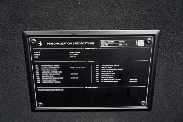 Ferrari 488 3.9 GTB HELE Sport Exhaust Carbon LED Passenger Display