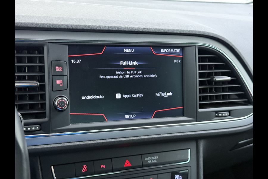 Seat Leon T116PK Navi Pdc-a+v Apple Carplay Android Cruise Control Ecc Style Business Intense Full-Link Lmv 16" Regen-Lichtsensor Isofix Keyless Mistlampen Priv.Glas Origineel Nederlandse Auto