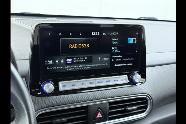 Hyundai Kona EV 64kWh SOH-100% Warmtepomp Adaptive-Cruise Head-Up Display 1/2 Leer Krell®-Hifi Apple Carplay Android Adap.Cruise Camera Navi  Keyless Privacy Glas DAB Led Blind Spot Lane Assist Origineel Nederlandse Auto