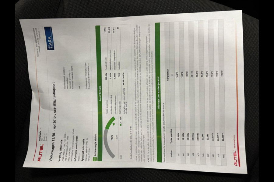 Volkswagen e-Up! N.A.P. Airco, Cruise, PDC, Carplay, Camera.