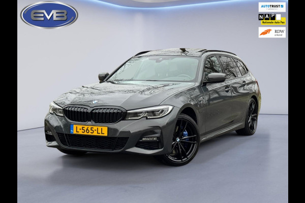 BMW 3 Serie Touring 330e M sport individual, dravitgrau, panoramadak ,laser,elec bedienbare trekhaak, vol opties, nl auto met nap