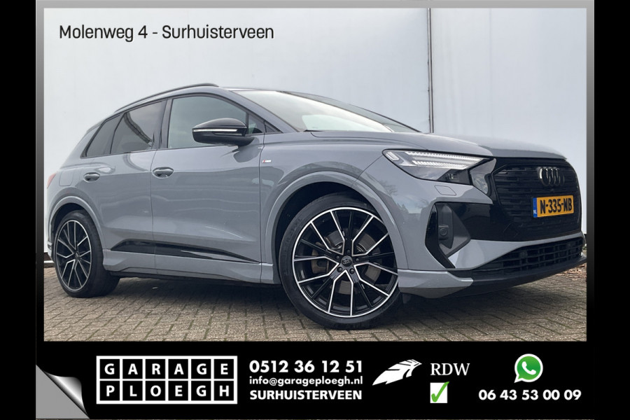 Audi Q4 e-tron 50 quattro Launch edition S Competition 77 kWh 1Eig Warmtepomp Sonos Camera Leer NL-Auto Uitstraling!