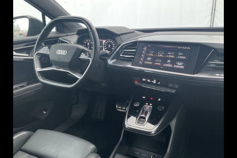 Audi Q4 e-tron 50 quattro Launch edition S Competition 77 kWh 1Eig Warmtepomp Sonos Camera Leer NL-Auto Uitstraling!