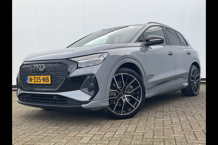Audi Q4 e-tron 50 quattro Launch edition S Competition 77 kWh 1Eig Warmtepomp Sonos Camera Leer NL-Auto Uitstraling!