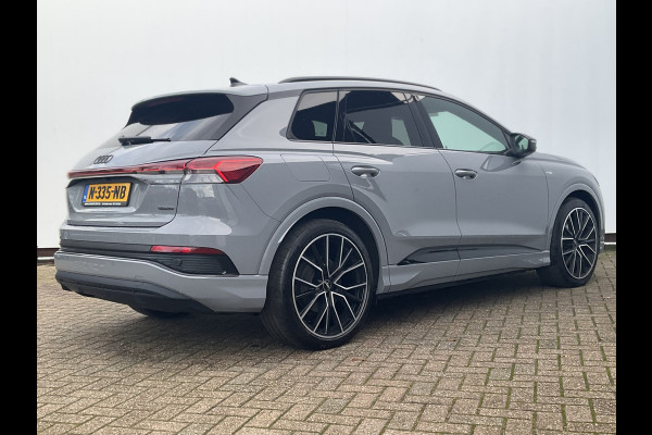 Audi Q4 e-tron 50 quattro Launch edition S Competition 77 kWh 1Eig Warmtepomp Sonos Camera Leer NL-Auto Uitstraling!