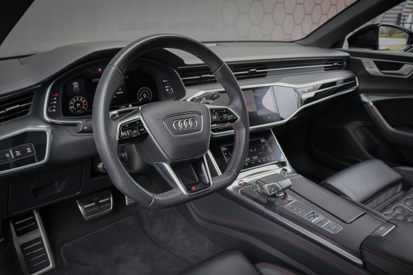 Audi A6 Avant RS 6 TFSI quattro | KERAMISCH | ACHTERASBESTURING | ADAPTIVE CRUISE | 360 CAMERA | TREKHAAK | SFEERVERLICHTING | CARBON IN