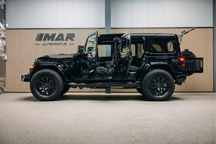 Jeep Wrangler Unlimited 4xe 380 Rubicon Dikke Custom Made Jeep Wrangler, Cabrio top elektrische bedienbaar.