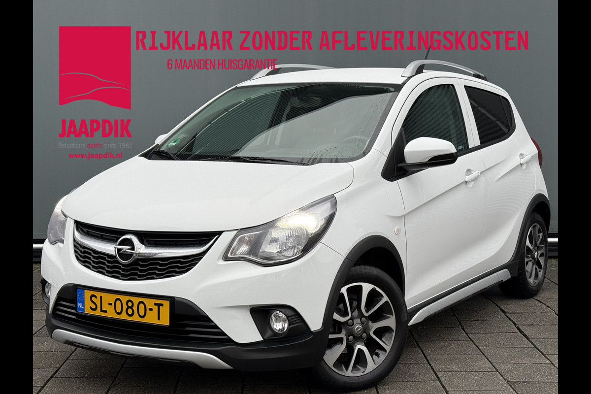 Opel KARL BWJ 2018 | 1.0 75PK Rocks Online Ed | LEER | STOEL&STUURWIEL VERW | NAVI | AIRCO | CARPLAY | PRIVACY GLASS | CRUISE