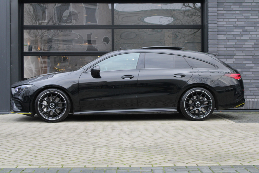 Mercedes-Benz CLA-Klasse Shooting Brake AMG 35 4MATIC Premium Plus | FULL OPTION! | SCHAALSTOELEN | STOELKOELING | PANO | HUD | BURMESTER | KEYLESS | 360 |