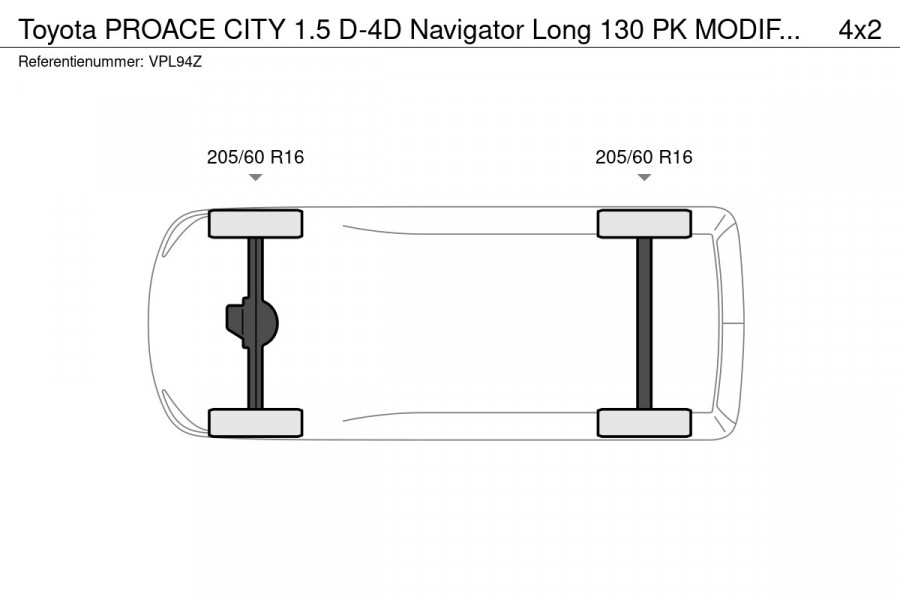 Toyota PROACE CITY 1.5 D-4D Navigator Long 130 PK MODIFICATIE REEDS UITGEVOERD