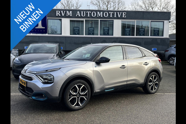 Citroën Ë-C4 Shine 50 kWh SOH 98% 3-FASE LADER | VAN: €19.900 VOOR: €17.877- UW EINDEJAARSVOORDEEL: €2.023| stuur + stoel verwarming | trekhaak | head-up display | Camera | keyles start & go | dodehoek | Rijklaar geleverd met 12 maanden BOVAG-garantie