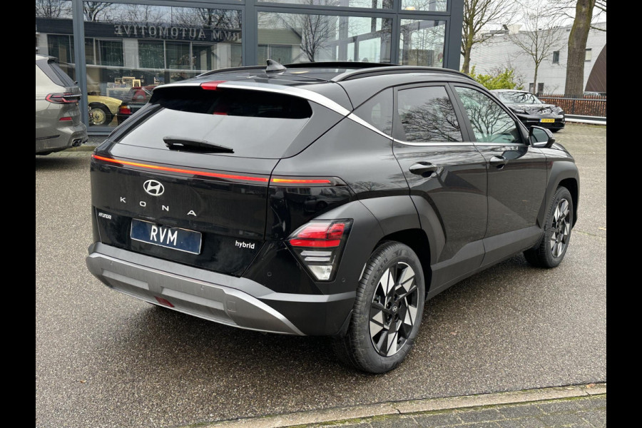 Hyundai Kona 1.6 GDI HEV Premium Sky FULL HYBRID | NIEUWE AUTO MET REGISTRATIE | VOLLE AUTO! | FABR GARANTIE T/M 12-2029| PANO | STOEL VENTILATIE EN VERWARMING| STUUR VERWARMING| SUPER COMPLEET!|