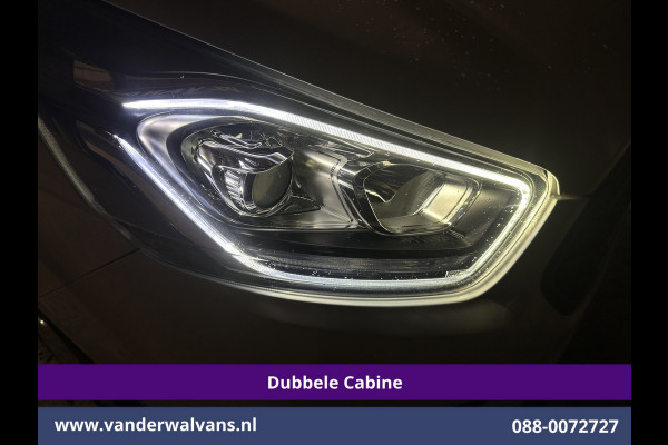 Ford Transit Custom 2.0 TDCI 131pk Automaat L2H1 Dubbele Cabine Euro6 Airco | 6-Zits | Camera | Navigatie | Apple Carplay | LED Cruisecontrol, Android Auto, Trekhaak, Stoelverwarming, Verwarmde voorruit, Parkeersensoren