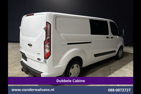 Ford Transit Custom 2.0 TDCI 131pk Automaat L2H1 Dubbele Cabine Euro6 Airco | 6-Zits | Camera | Navigatie | Apple Carplay | LED Cruisecontrol, Android Auto, Trekhaak, Stoelverwarming, Verwarmde voorruit, Parkeersensoren