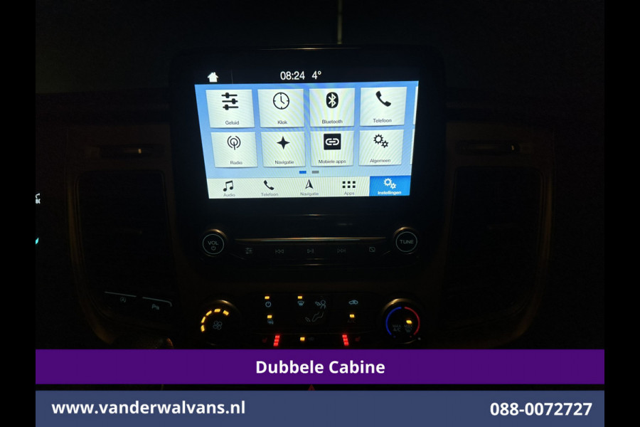 Ford Transit Custom 2.0 TDCI 131pk Automaat L2H1 Dubbele Cabine Euro6 Airco | 6-Zits | Camera | Navigatie | Apple Carplay | LED Cruisecontrol, Android Auto, Trekhaak, Stoelverwarming, Verwarmde voorruit, Parkeersensoren