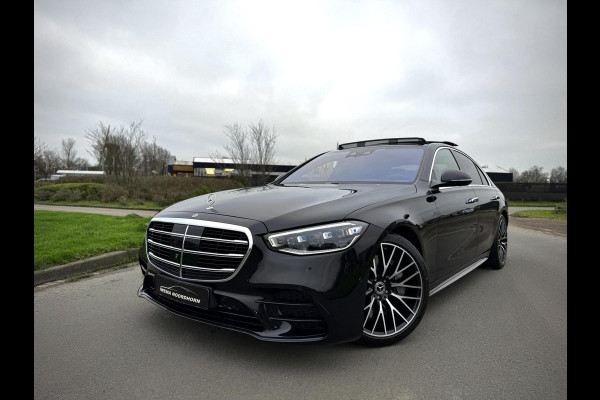 Mercedes-Benz S-Klasse 580 e AMG Panoramadak|4D Burmester®|Softclose|Head-Up|Achterasbesturing|Luxe leder|Stuur verw.|Stoel vent.
