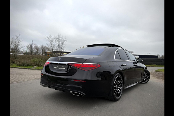 Mercedes-Benz S-Klasse 580 e AMG Panoramadak|4D Burmester®|Softclose|Head-Up|Achterasbesturing|Luxe leder|Stuur verw.|Stoel vent.
