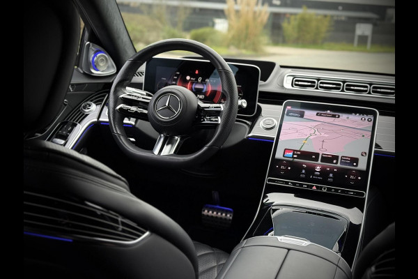 Mercedes-Benz S-Klasse 580 e AMG Panoramadak|4D Burmester®|Softclose|Head-Up|Achterasbesturing|Luxe leder|Stuur verw.|Stoel vent.